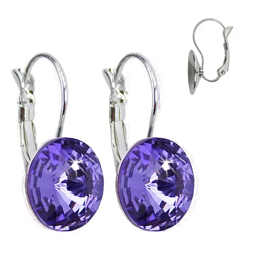 Elegantní  visací  naušnice s krystaly Swarovski